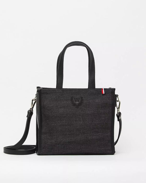 Wanama | Semi-Rigid Leather and Canvas Bag: Niza Collection