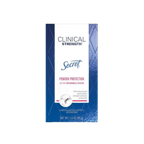 Secret Clinical Strength Powder Protection Deodorant Stick | Skin Care for Daily Use | Confidence Boost , 45 g - 1.6 oz