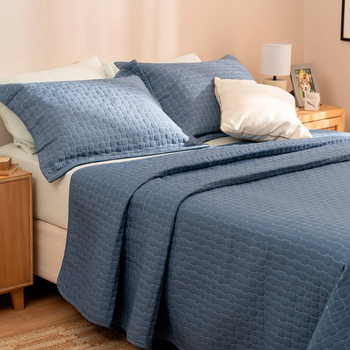 Arredo | Reversible Queen Size Bedspread | Linens & Bedding, 100% Polyester, Plain