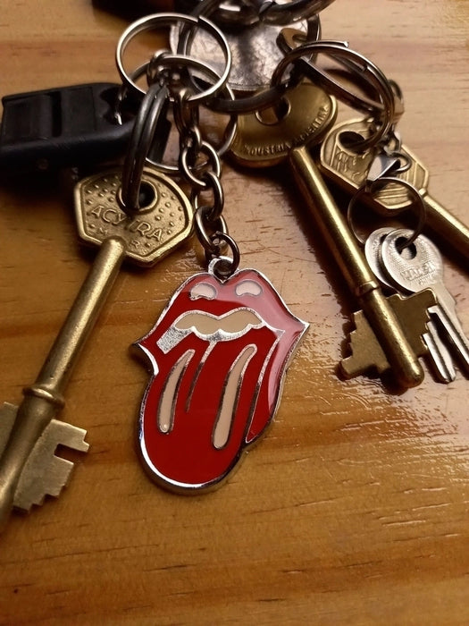 Ameba | Classic Rolling Stone Logo Keychain - Rock 'n' Roll Essential