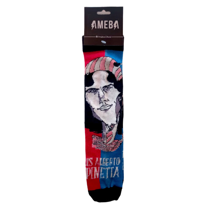 Ameba | Rock Icon Luis Alberto Spinetta Socks - Spanish Music Legend Tribute | 20 cm x 10 cm