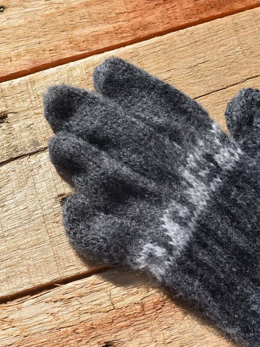 Authentic Humahuaca Wool Gloves - Handcrafted from Northern Argentina's Finest Alpaca Wool (Dark Gray)