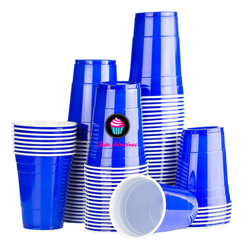 35 Blue Imported American Plastic Cups 400ml 1