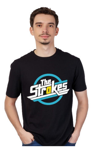 Black T-Shirt - The Strokes - Short Sleeve Unisex - Rock Fashion 0