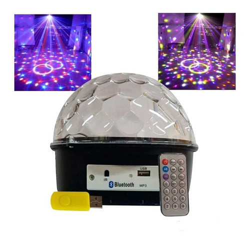 LED Bluetooth Audio-Rhythmic Ball with USB DJ Lights + Pendrive 0