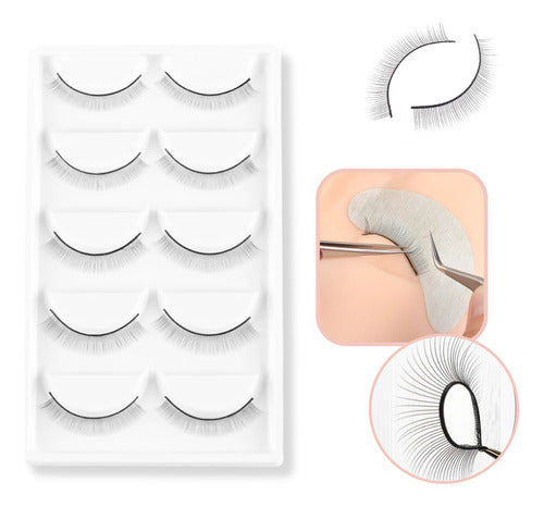 Practice Eyelashes for Eyelash Extension Course x5 Pairs 0