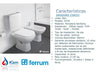 Ferrum White Short Toilet Linea Bari Bathroom. No Lid 2