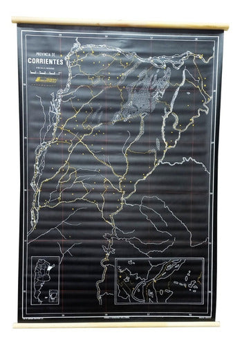Map of Corrientes Province Blackboard - For Chalk - 90x130cm 0