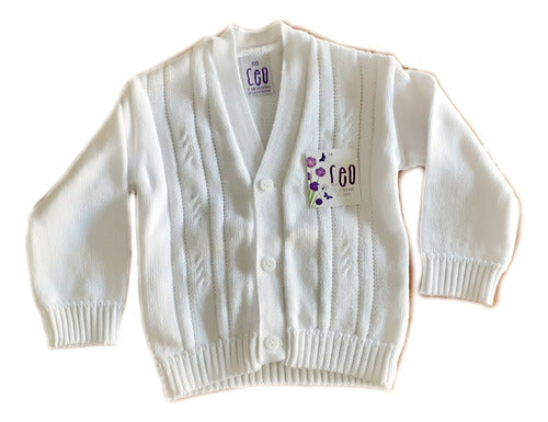 Pack of 5 Baby Boy White Knit Cardigans 0
