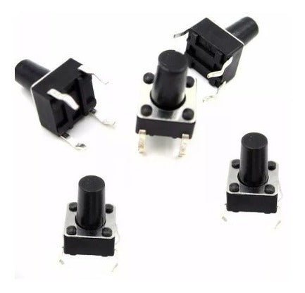Pack of 10 Tact Switch Pushbutton Buttons 4-Pin 6x6x10mm 1