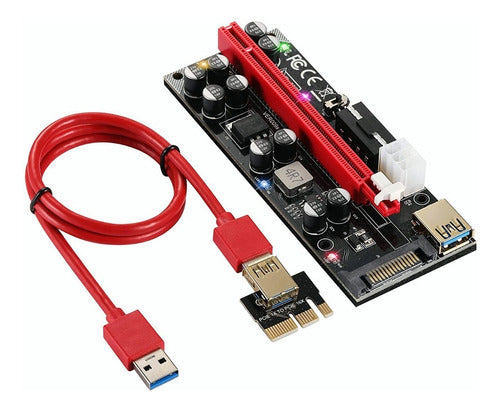 Riser 1x to 16x V009s PLUS PCIe USB3.0 Cable Criptominer X10 0