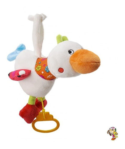 Plush White Duck Musical Crib Toy Imported 1