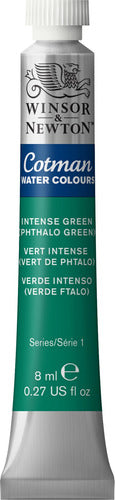Winsor & Newton Cotman Watercolor Brush Set, Intense Green, 8ml 0