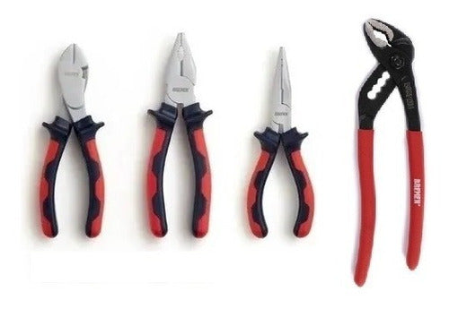 Insulated 1000v Pliers Set + Bremen Adjustable Wrench 0