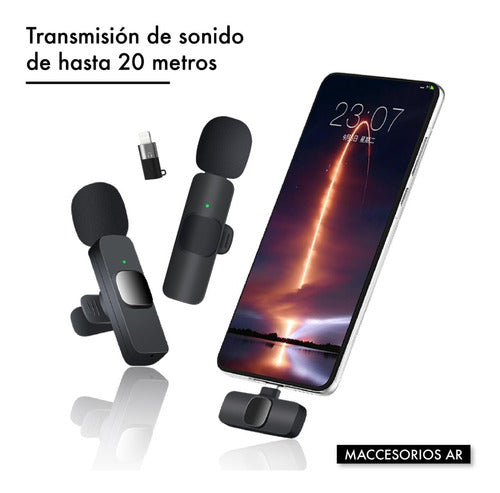 Wireless USB C Microphone for Cell Phones Compatible with iPhone 5