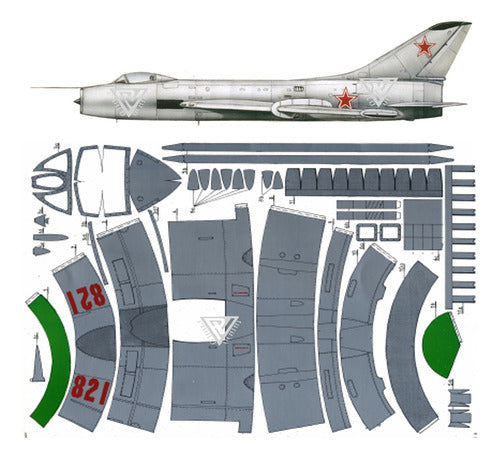 Sukhoi Su-7 Scale 1:33 - PDF Papercraft (Email Delivery) 0