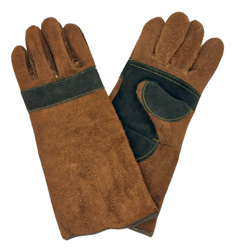 Welder Gloves Leather Kevlar Reinforced High Temperature Pair 0