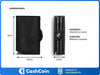 Walla Wallets Vintage Black Double Leather RFID Wallet 5