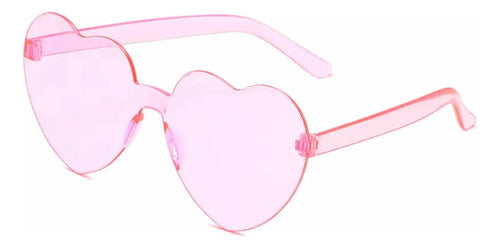 Heart Shaped Sunglasses Frameless Vintage Glasses 6