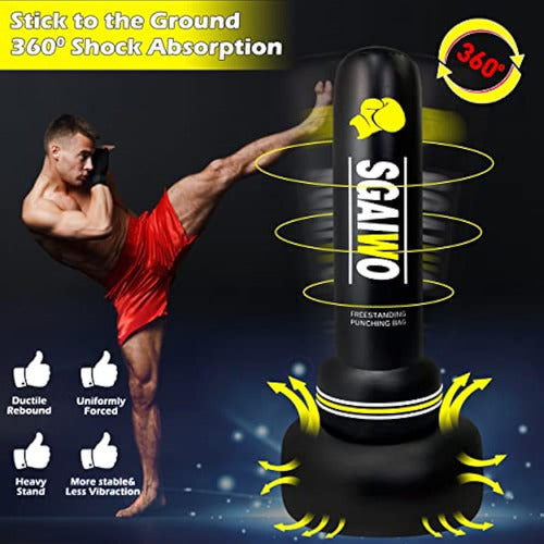Adult Boxing Punching Bag with Stand, 69 Inches 1