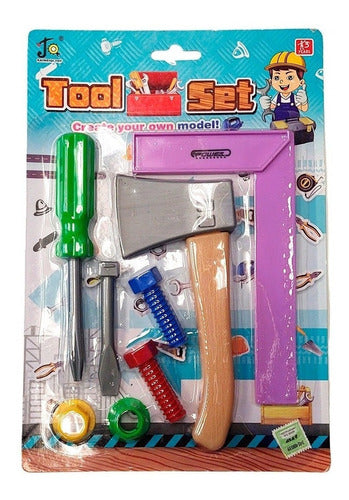 Toy Tool Set Axe Screwdriver 8 Pieces 5