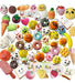 6 Squishy Mochi Food Keychains Toy Piñata Souvenir Pack 5