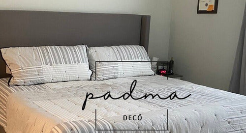 Upholstered Bed Headboard with Side Panels 2-Plazas Linen, Velvet 0