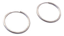 Silver Cuban Hoop Earrings 1.5 cm (No. 3) 0