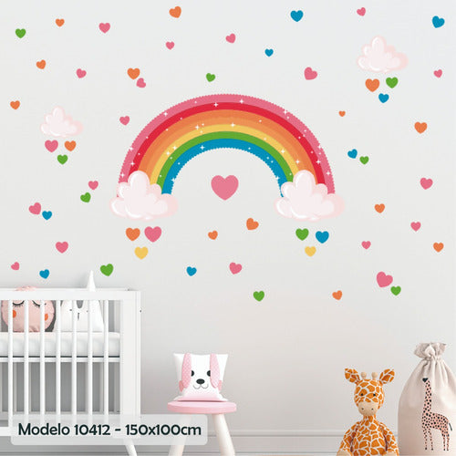 Children's Unicorn Rainbow Flower Decorative Wall Decals 1