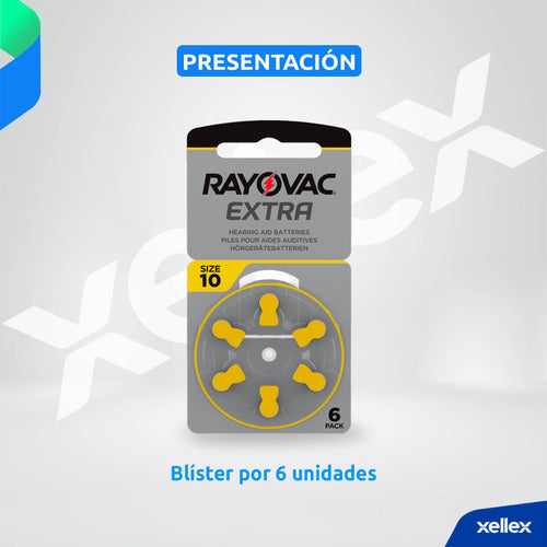 6-Pack Rayovac 10 PR70 Extra Advanced Hearing Aid Batteries San Martin 1