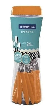 Tramontina Ipanema 24-Piece Cutlery Set in Plastic Pot 25