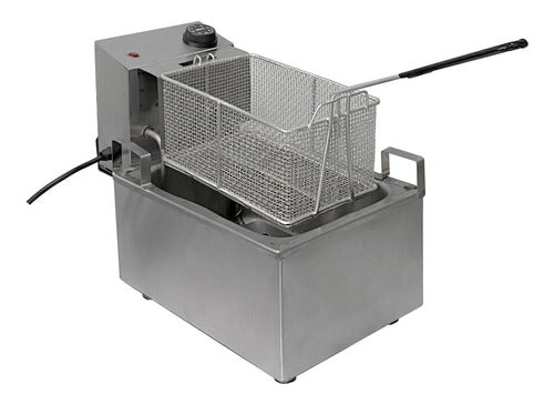 Professional 8L Stainless Steel Electric Fryer with Regulator 0