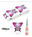 100 Butterfly Nail Sculpting Acrylic Gel Molds 2