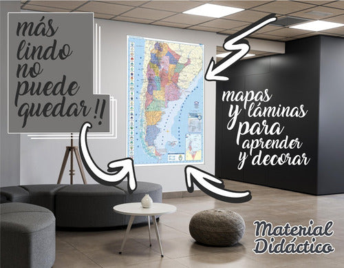 Map of Corrientes Province Blackboard - For Chalk - 90x130cm 2