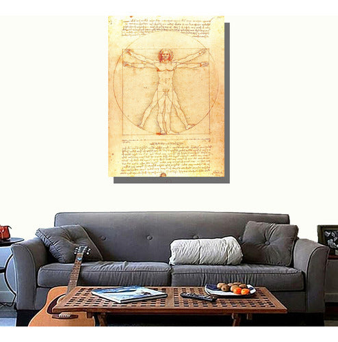 Beautiful Vitruvian Man Poster - Da Vinci - 120x85 New 0