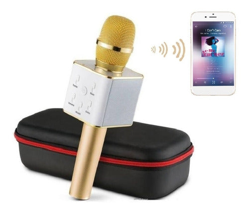 Wireless Bluetooth Karaoke Microphone Speaker + Case **The Best** 0