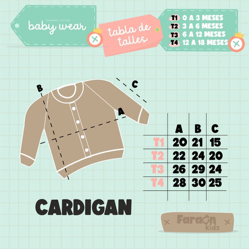 Faraon Kids 100% Cotton Hypoallergenic Baby Knit Cardigan 1