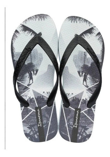 Men's Ipanema Printed Strap Summer Flip Flops 25373 2