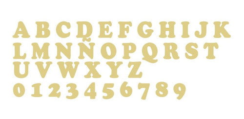 Alphabet and Numbers 15 cm - MDF 3mm (37 pcs.) 0