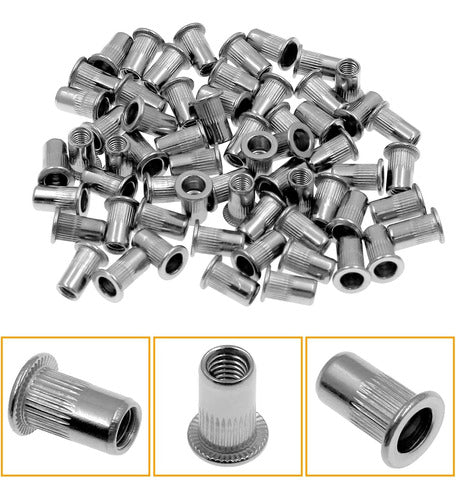60pcs M5 Stainless Steel Threaded Rivet Nuts (5x13mm) 8