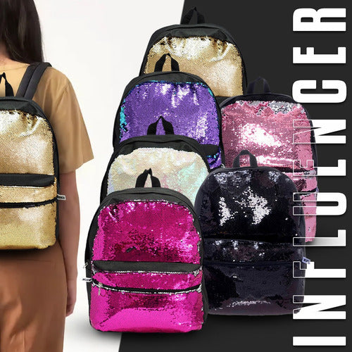 Girls' Reversible Sequin Influencer Backpack Urban Bicolor 19