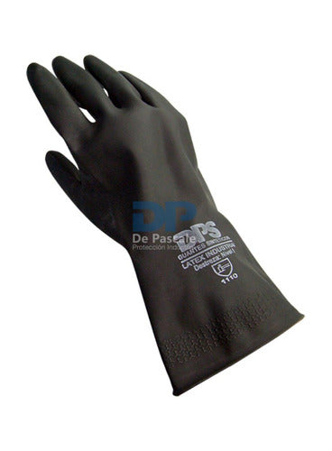 Industrial Black Latex Work Glove DPS X 6 Pairs 1