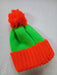 Fluorescent Thick Wool Beanie with Pompom CY10 1