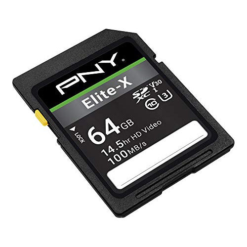 PNY 64GB Elite-X Class 10 U3 V30 SDXC Flash Memory Card 1