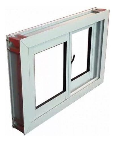 Sliding Window 50x60 Full Glass White Aluminum 1