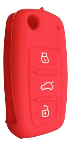 Silicone Key Cover for VW GLI Vento - Golf Red 0