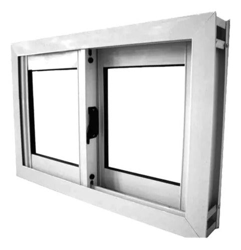 Sliding Window 50x60 Full Glass White Aluminum 0