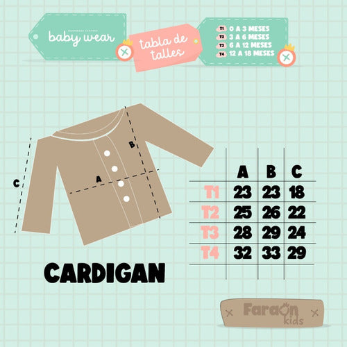 Faraon Kids 100% Cotton Hypoallergenic Baby Knit Cardigan 26