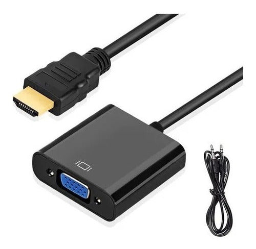 HDMI to VGA Full HD Converter Cable Adapter with Audio 0