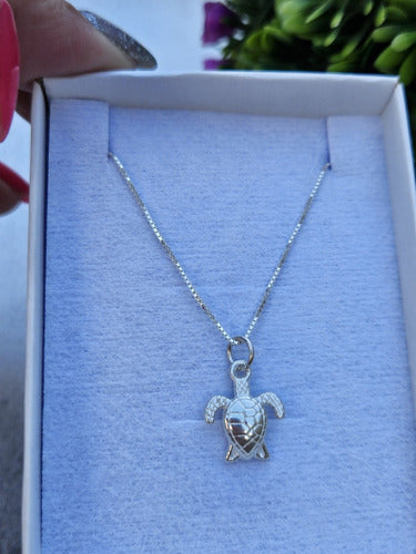925 Silver Sea Turtle Pendant Necklace 1